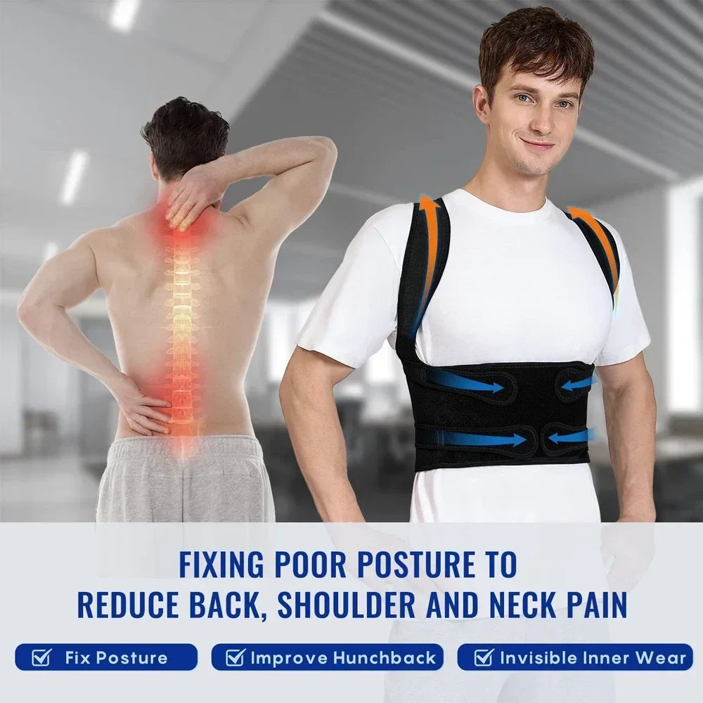 Posture Corrector - Back Orthopedic Straps for Men and Women