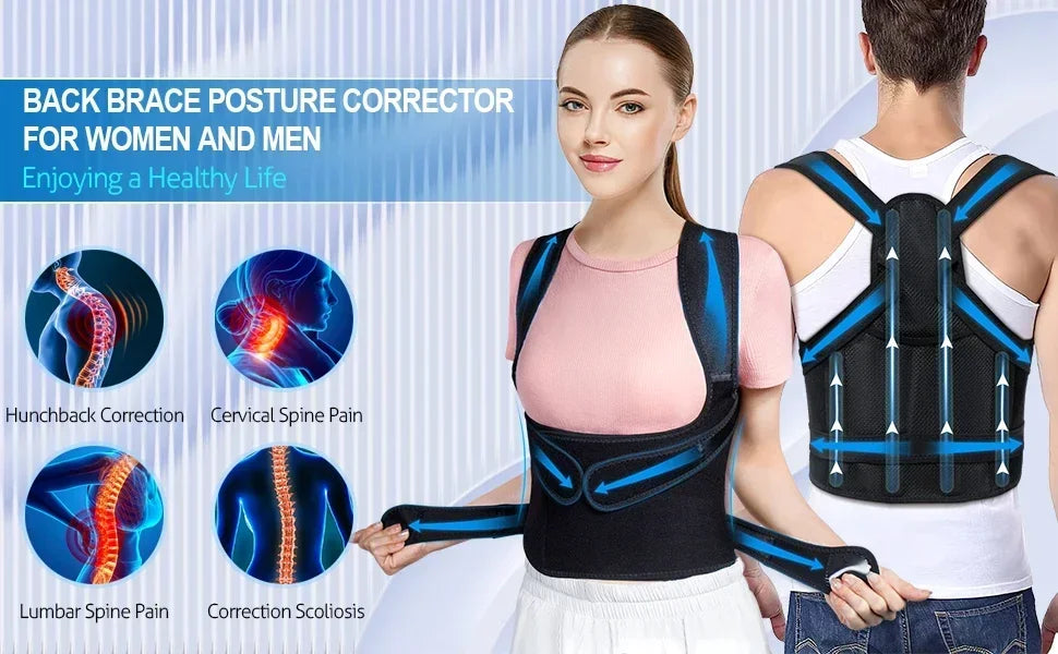Posture Corrector - Back Orthopedic Straps for Men and Women
