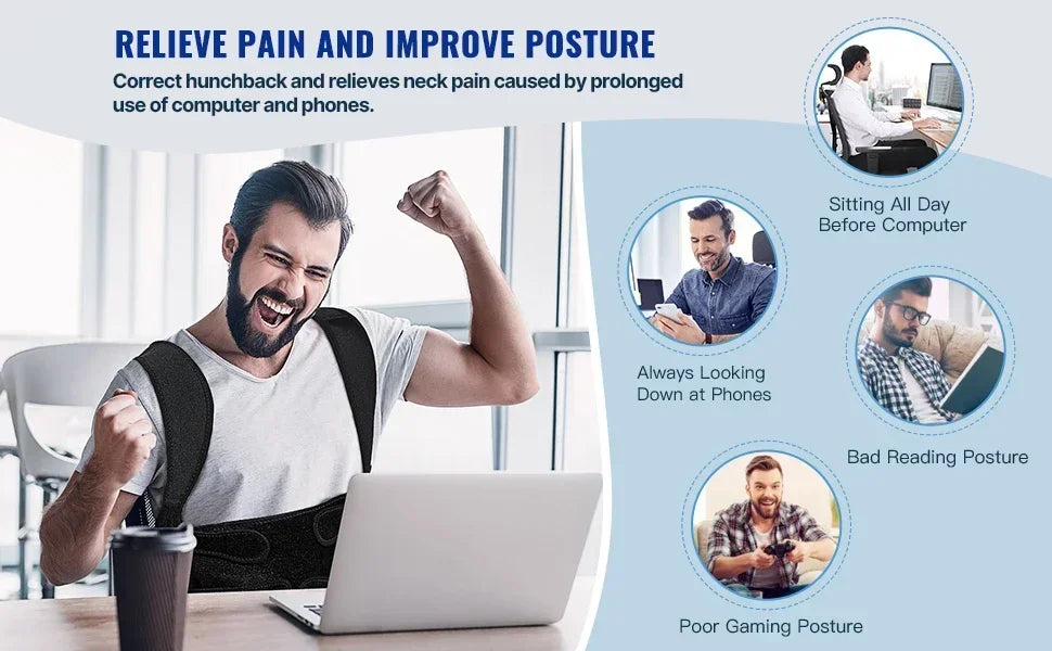 Posture Corrector - Back Orthopedic Straps for Men and Women