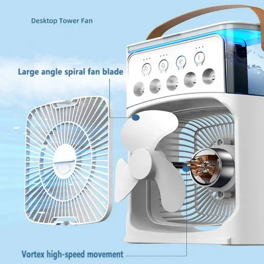 3 In 1 Fan AIr Conditioner | LED Night Light | Portable Humidifier